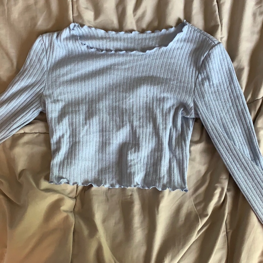 Cropped Blue long sleeve